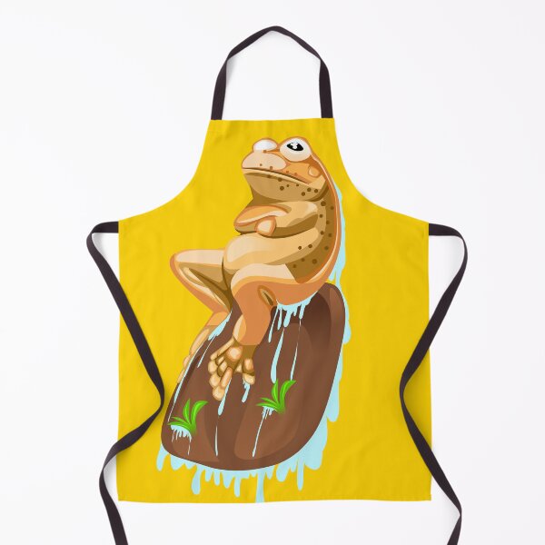 Item preview, illustration of a orange frog sitting on a rock designed and sold by AmsaOza.