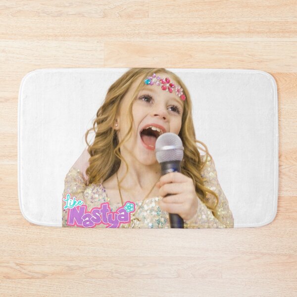 Item preview, Nastya singing with a microphone with flowers on the head designed and sold by theJuniorJams.