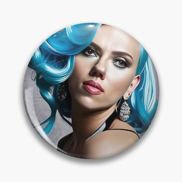 Item preview, Scarlett Johansson with a striking shade of blue hair  designed and sold by T3goods.