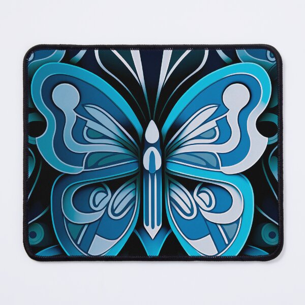 Item preview, Thick Butterfly Pattern | Winter Blue Butterfly | Butterfly Lover | Nature Art Pattern | high resolution designed and sold by Synthetic-Intel.