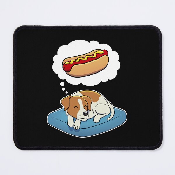 Item preview, Jack Russell Terrier dreaming about Hotdogs designed and sold by DoggieDelights.