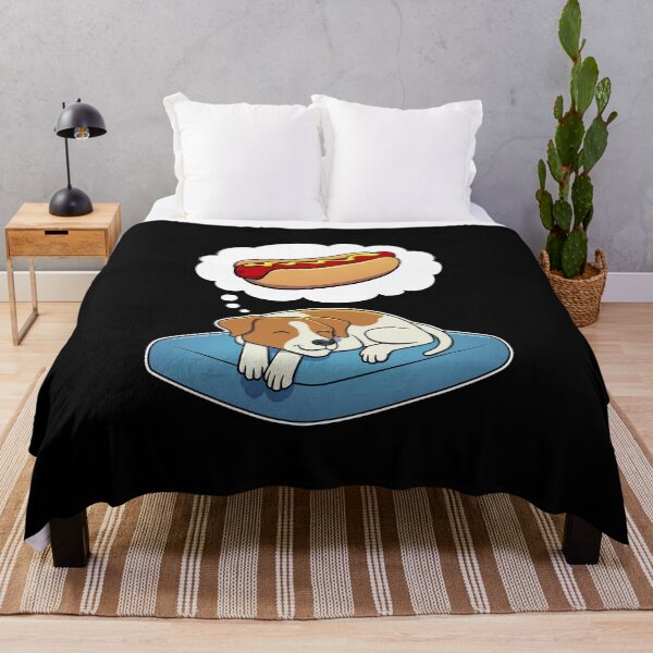 Item preview, Jack Russell Terrier dreaming about Hotdogs designed and sold by DoggieDelights.