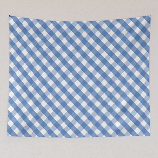Item preview, French rustic baby blue textile pattern  designed and sold by ReneMagritteArt.