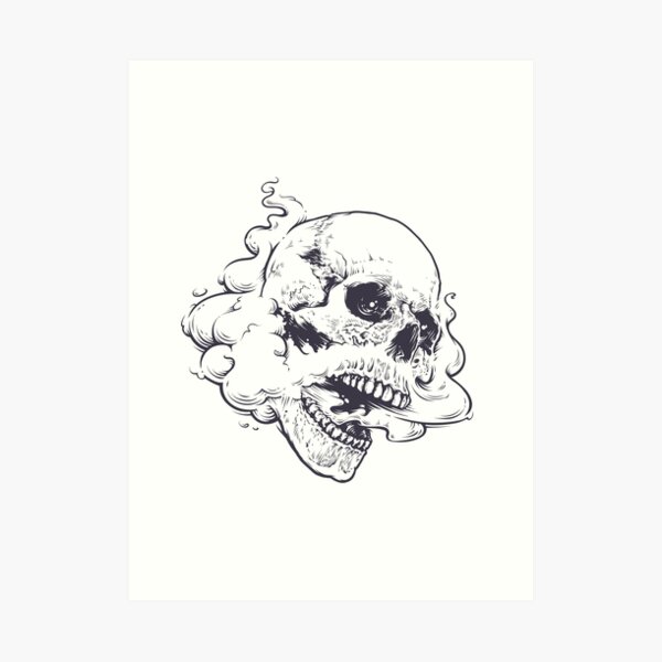 Vaping Skull Art Print