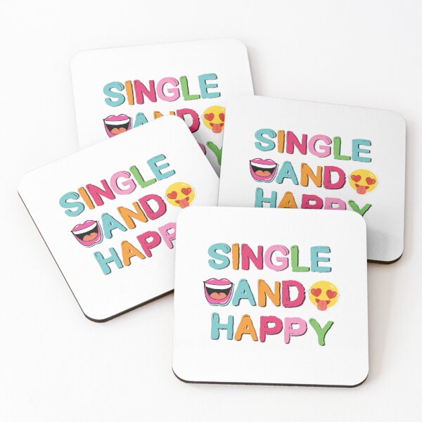 Item preview, Single And Happy Motivational Saying  designed and sold by Emotionville.