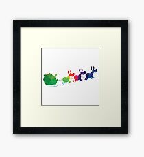 Colorful Santa Framed Print