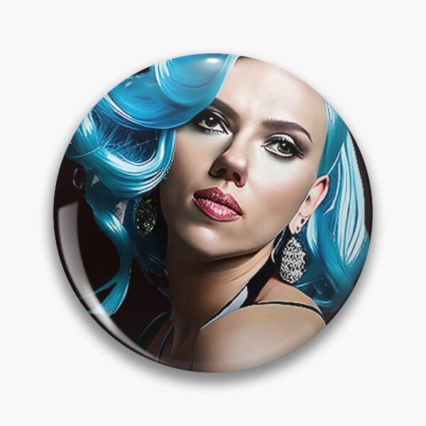 Item preview, Scarlett Johansson with a striking shade of blue hair designed and sold by T3goods.