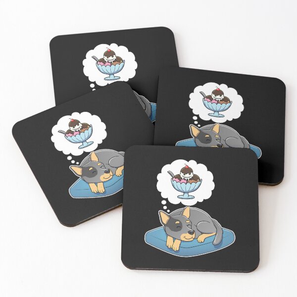 Item preview, Australian Cattle Dog dreaming about Ice Cream designed and sold by DoggieDelights.
