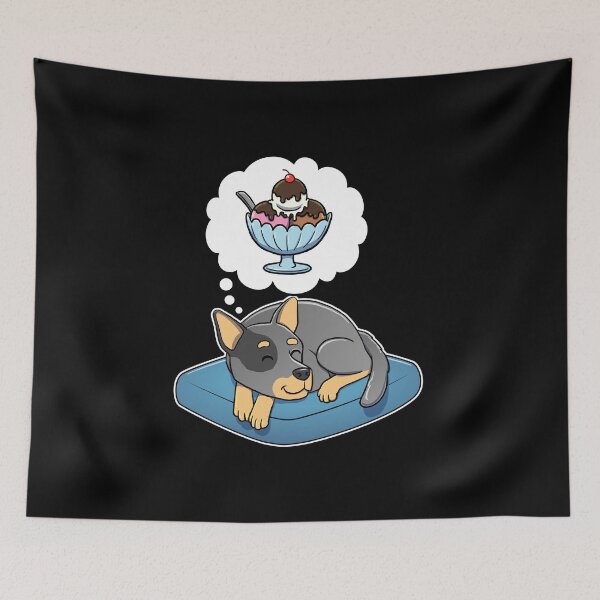 Item preview, Australian Cattle Dog dreaming about Ice Cream designed and sold by DoggieDelights.