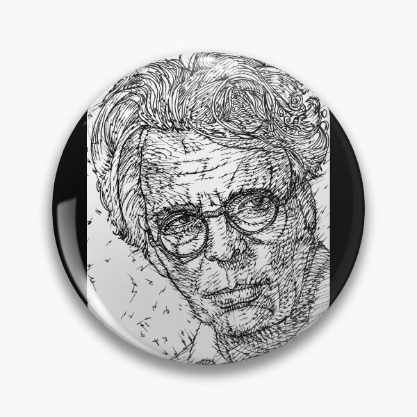 Item preview, W. B. YEATS ink watercolor portrait designed and sold by lautir.