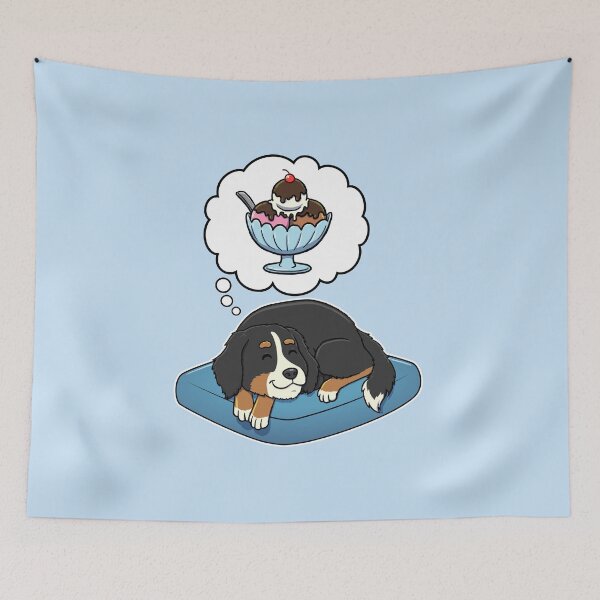 Artikelvorschau, Bernese Mountain Dog dreaming about Ice Cream entworfen und verkauft von DoggieDelights.