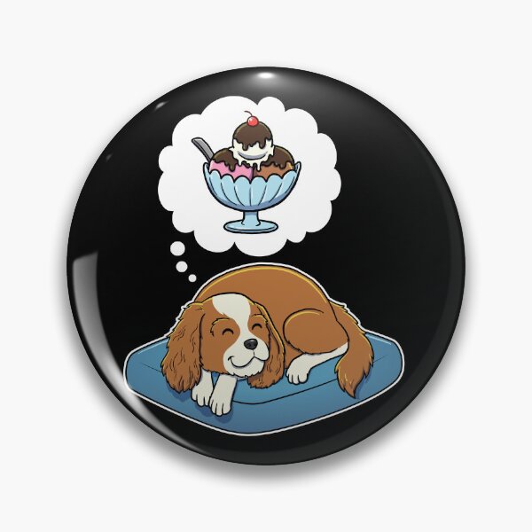 Artikelvorschau, Cavalier King Charles Spaniel dreaming about Ice Cream entworfen und verkauft von DoggieDelights.