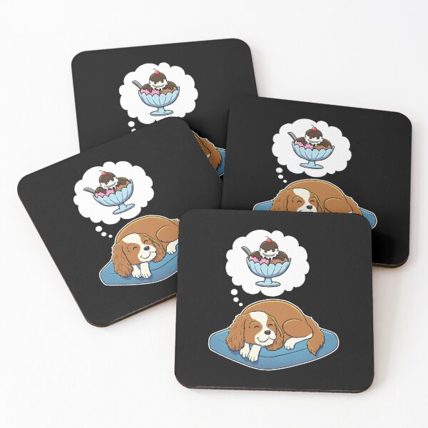 Item preview, Cavalier King Charles Spaniel dreaming about Ice Cream designed and sold by DoggieDelights.