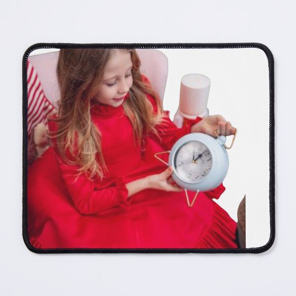 Item preview, like Nastya in a red dress holding a clock designed and sold by theJuniorJams.