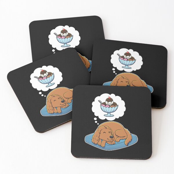 Item preview, English Cocker Spaniel dreaming about Ice Cream designed and sold by DoggieDelights.