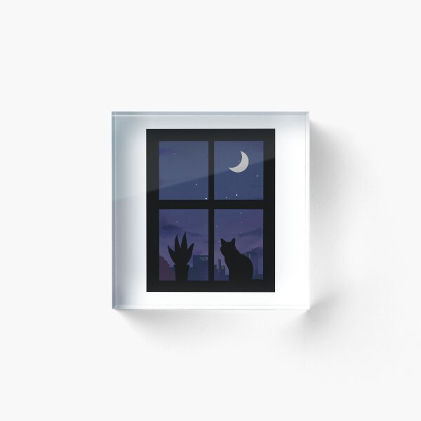 Item preview, The cat on the window, stickers designed and sold by Rowbic.