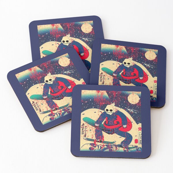 Item preview, Ukiyo-e Cool Cool Skull Skeleton Snowboarding Snowboarder Gift designed and sold by mayamay0.