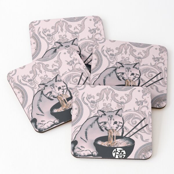 Item preview, Anime Cat Eating Ramen Aesthetic designed and sold by Boztik-Designs.