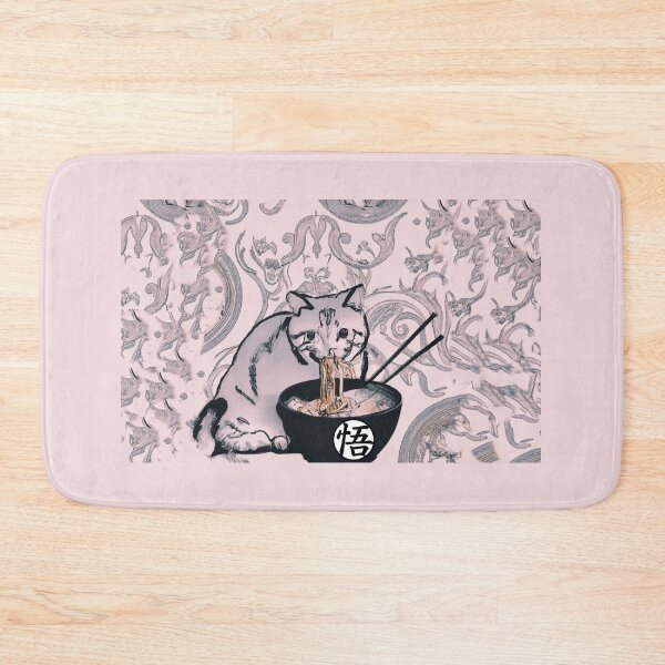 Item preview, Anime Cat Eating Ramen Aesthetic designed and sold by Boztik-Designs.