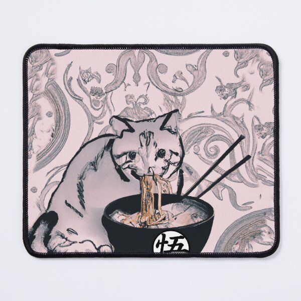 Item preview, Anime Cat Eating Ramen Aesthetic designed and sold by Boztik-Designs.