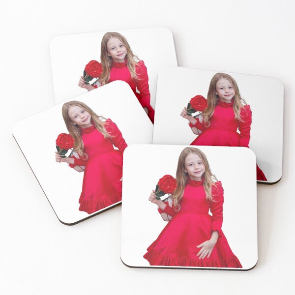 Item preview, Nastya in a red dress holding a bouquet of red roses,like nastya with roses designed and sold by theJuniorJams.