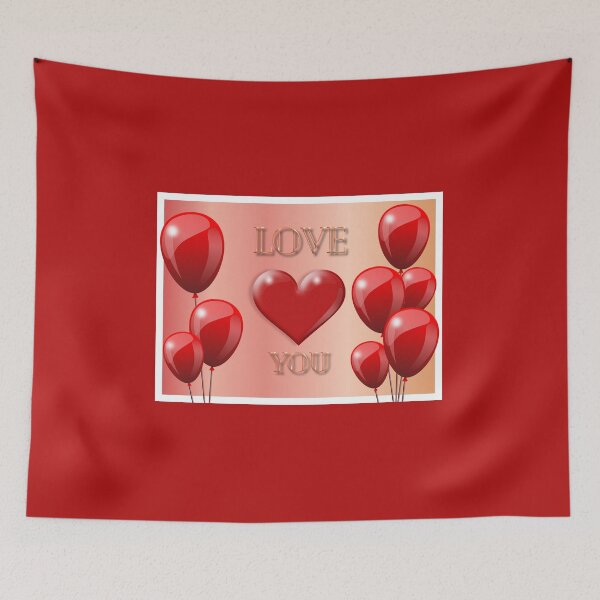 Item preview,  love you. Red realistic balloons designed and sold by Arzu Abbas.