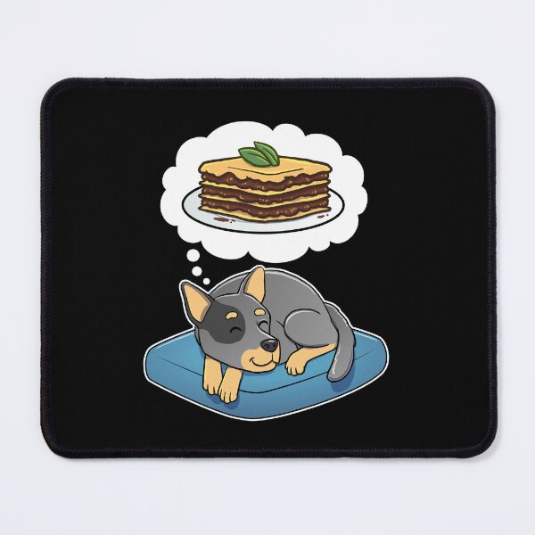 Item preview, Australian Cattle Dog dreaming about lasagna designed and sold by DoggieDelights.