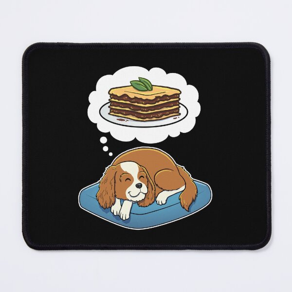 Item preview, Cavalier King Charles Spaniel dreaming about lasagna designed and sold by DoggieDelights.