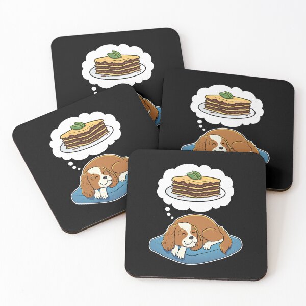 Item preview, Cavalier King Charles Spaniel dreaming about lasagna designed and sold by DoggieDelights.