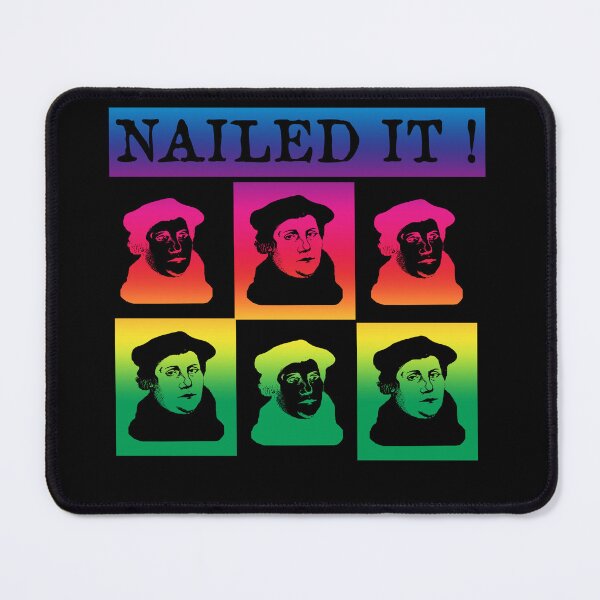 Item preview, Martin Luther Nailed it 500 Years Protestant Reformation rainbow designed and sold by funnytshirtemp.