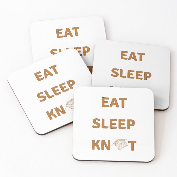 Item preview, Eat Sleep Knit - Typography designed and sold by Digitalme Designs.