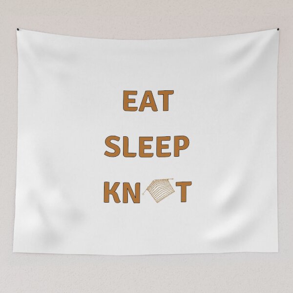 Artikelvorschau, Eat Sleep Knit - Typografie entworfen und verkauft von Digitalme Designs.