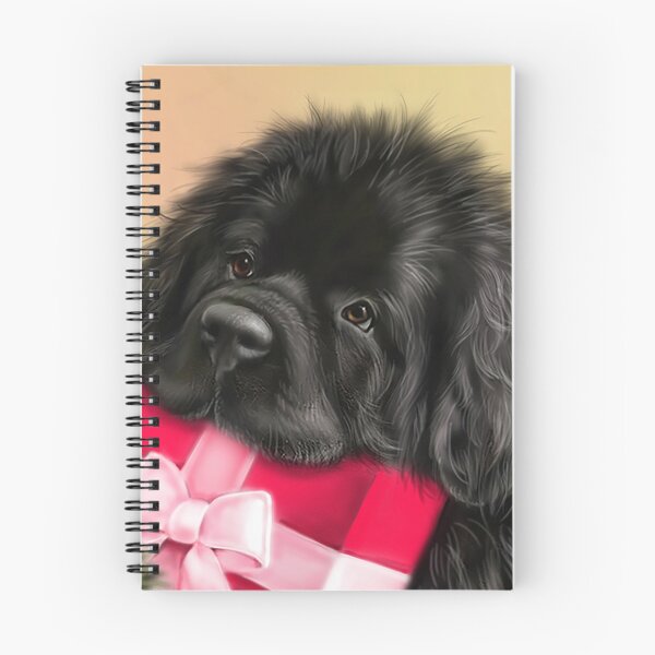 Artikelvorschau, Newfie Gesicht mit Geschenk entworfen und verkauft von Patricia Reeder Eubank.