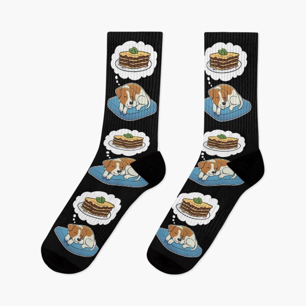Item preview, Jack Russell Terrier dreaming about lasagna designed and sold by DoggieDelights.