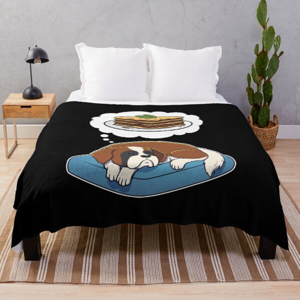 Artikelvorschau, St Bernard dreaming about lasagna entworfen und verkauft von DoggieDelights.