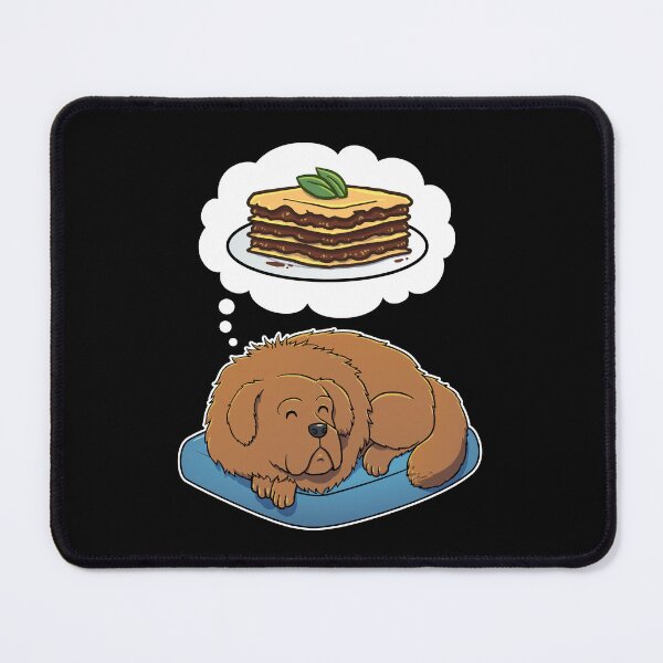 Item preview, Tibetan Mastiff dreaming about lasagna designed and sold by DoggieDelights.