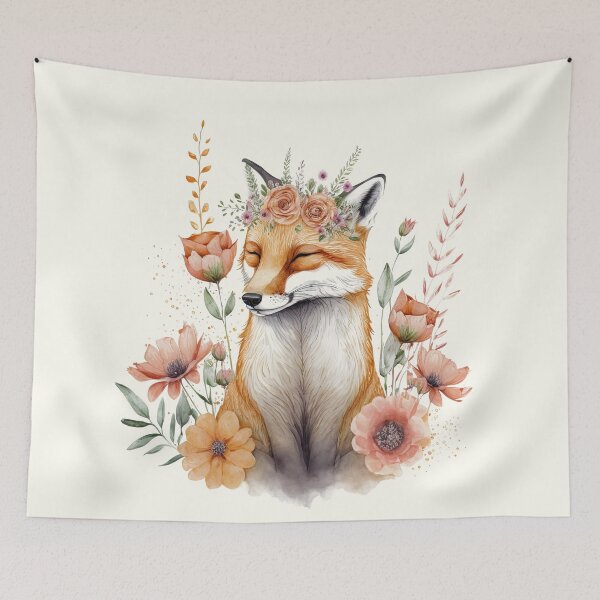 Item preview, Cute Boho Smiling Fox designed and sold by Odd World.