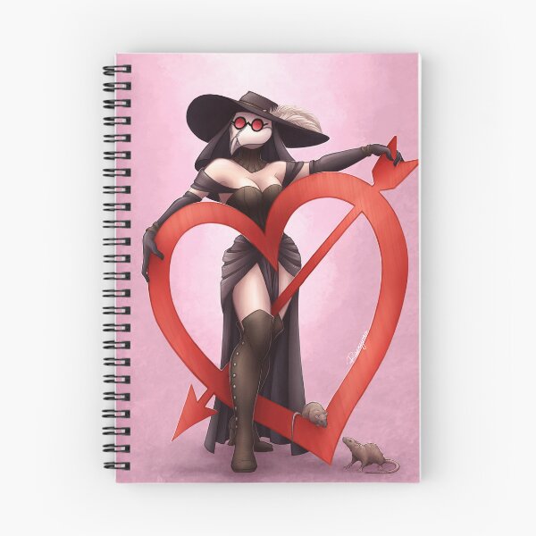 Item preview, Valentine's Plague Doctor Pinup Notebook designed and sold by Raenyras.