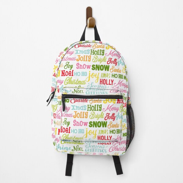 Item preview, Brightly coloured Christmas words designed and sold by Cheekyleopard.