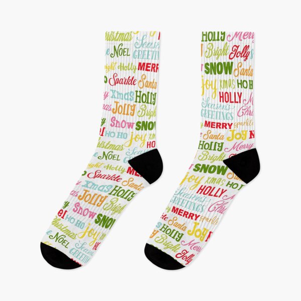 Item preview, Brightly coloured Christmas words designed and sold by Cheekyleopard.