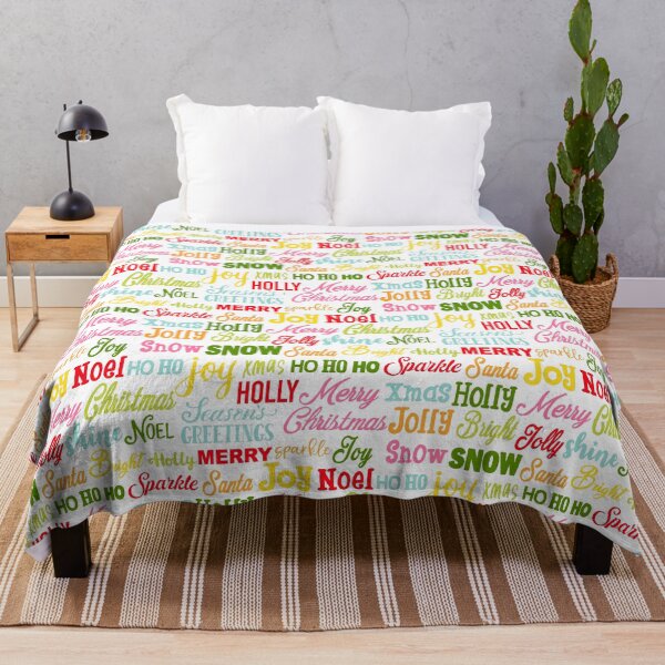 Item preview, Brightly coloured Christmas words designed and sold by Cheekyleopard.