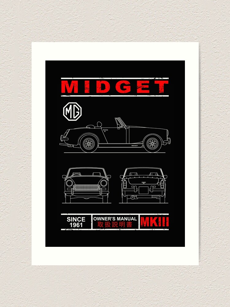 | Midget MG 1979 リトグラフアート Midget Type M クロネコヤマト信頼お任せ便品　MG Frazier LLC Company, Motorcar 版画