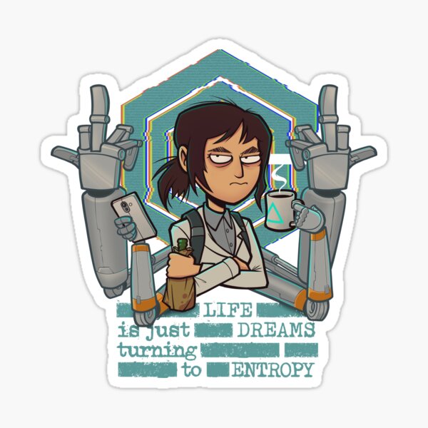 Reagan's Insight: Life is Dreams Turning to Entropy Ridley Cognito Sticker
