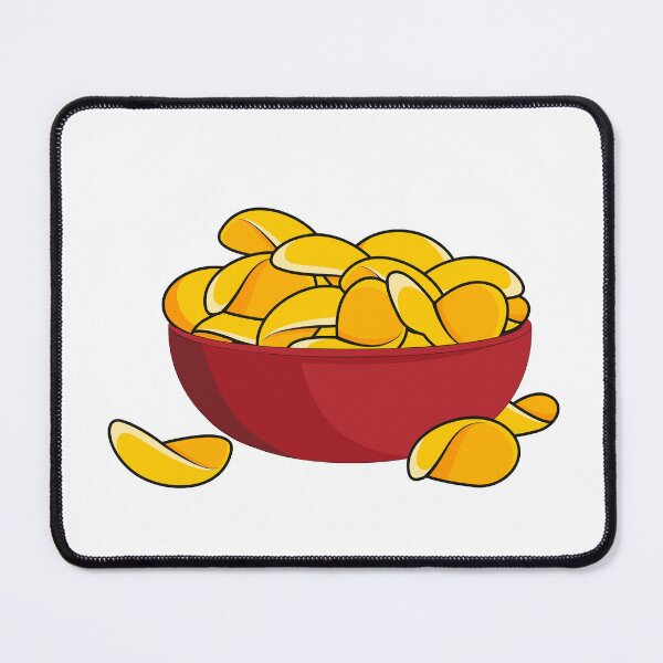 Item preview, Potato chip cartoon illustration designed and sold by Misscartoon.