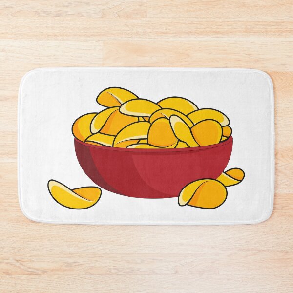Item preview, Potato chip cartoon illustration designed and sold by Misscartoon.
