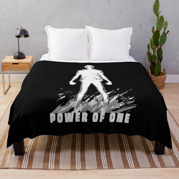 Item preview, Victorious Solitude: A Silhouette of a Human Figure in a Winning Position with the Phrase "Power of One". designed and sold by BotTastic.