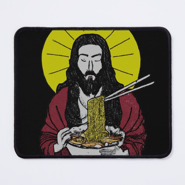 Item preview, JE-SUS eating ramen JESUS WATCHING designed and sold by ALIENATIVED.