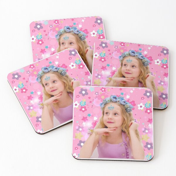 Item preview, like nastya, like nastya blue flowers crown colorful background designed and sold by theJuniorJams.