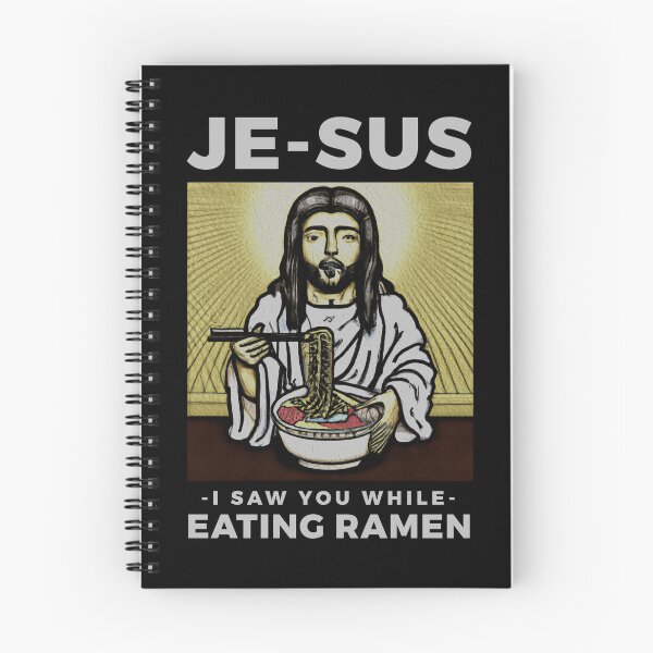 Item preview, JE-SUS eating ramen JESUS WATCHING designed and sold by ALIENATIVED.