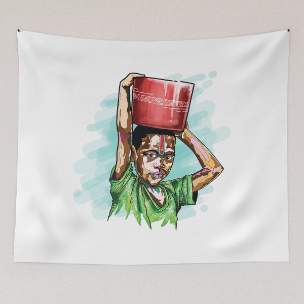 Item preview, Black African Boy Carrying a Water Bowl designed and sold by Kainene.